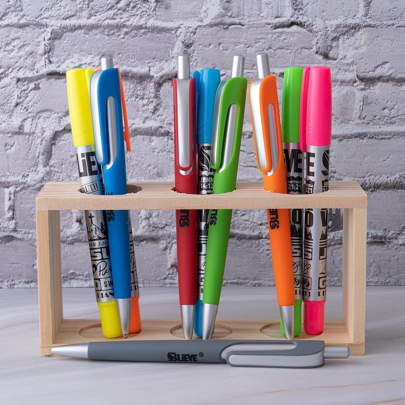 Believe - Bible Study Kit With Gel Highlighters And Pens No Bleed Through, Amazing Bible Highlighter and Pens Fine Tip set Planner Supplies Gifts (10 Pack) - Image 3